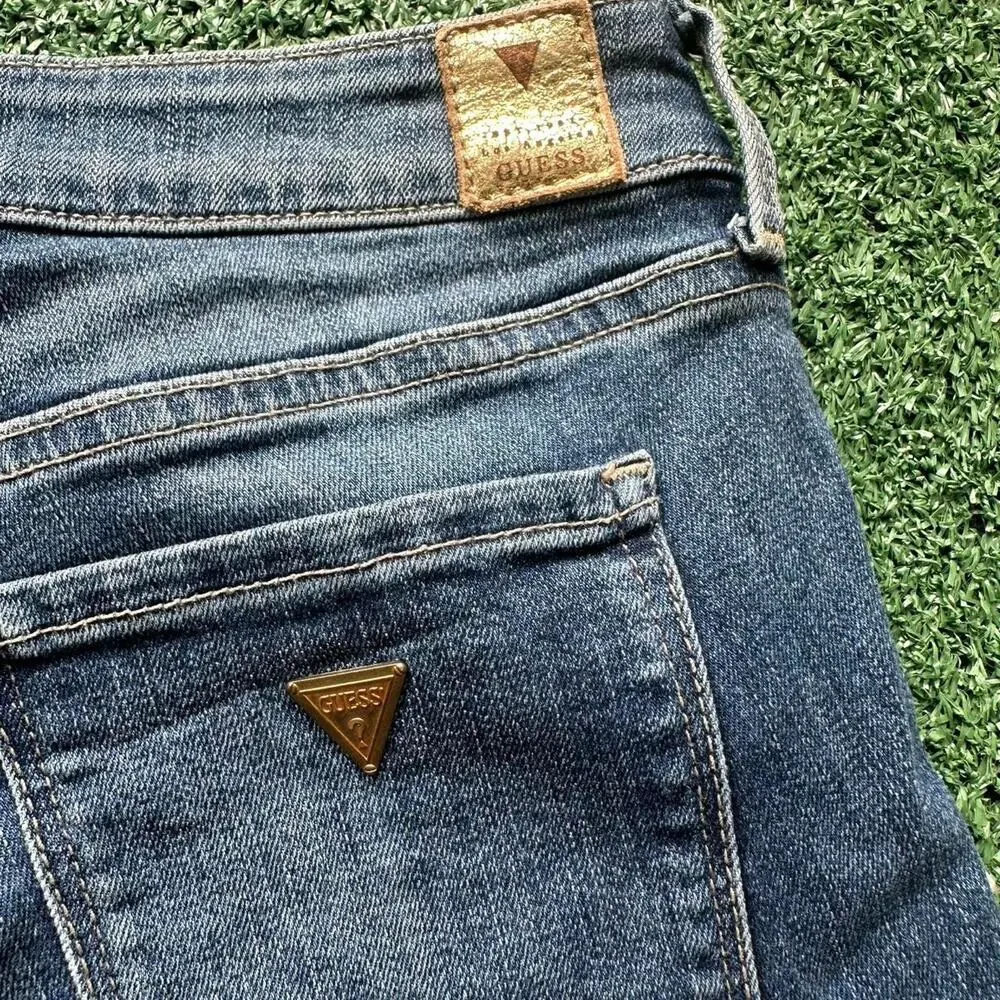 Guess blue denim cutoff shorts